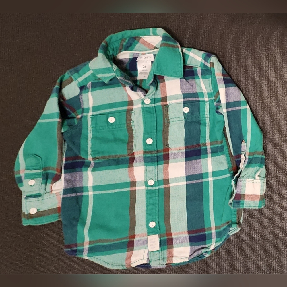 EUC Boy's Carter's Plaid Flannel Shirt 2T